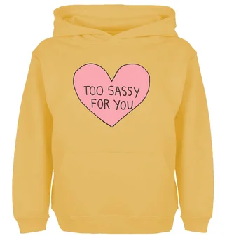 

Newest Popular Pink Love Too Sassy For You Design Couple Sweatshirt Men's Women's Hoodie Fashion Lovers Pullovers Hoody Tops