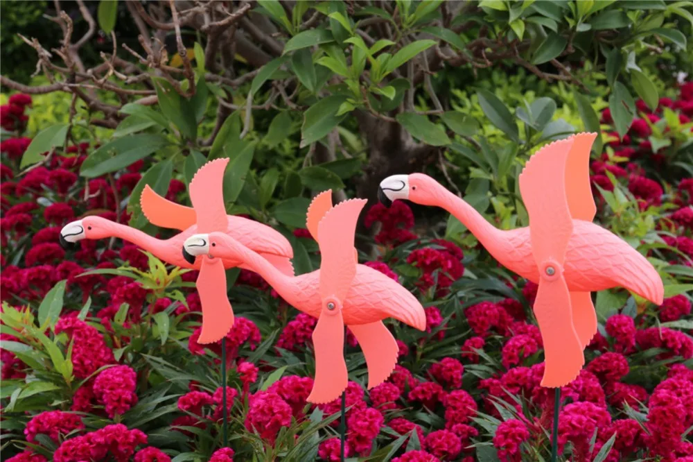 Pink Flamingo Windmill Wind Spinner Whirligig for Your Lawn Yard Garden Decoration Lawn Pest Bird Repeller (4pack) Pink Flamingo Windmill Wind Spinner Whirligig for Your Lawn Yard Garden Decoration Lawn Pest Bird Repeller (4pack)