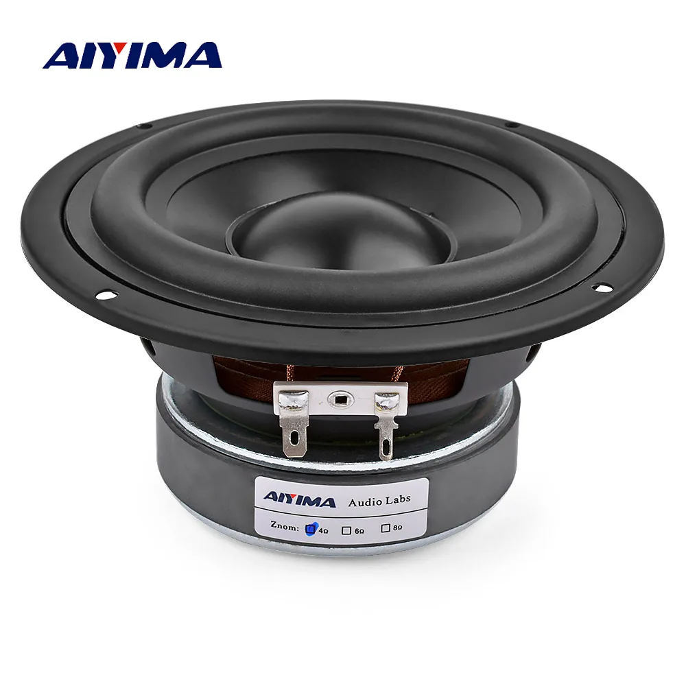 AIYIMA 1Pcs 5.25 Inch 4 8 OHM 50W Subwoofer Speaker Home Theater Car Audio Bass Hifi Woofer Sound Quality