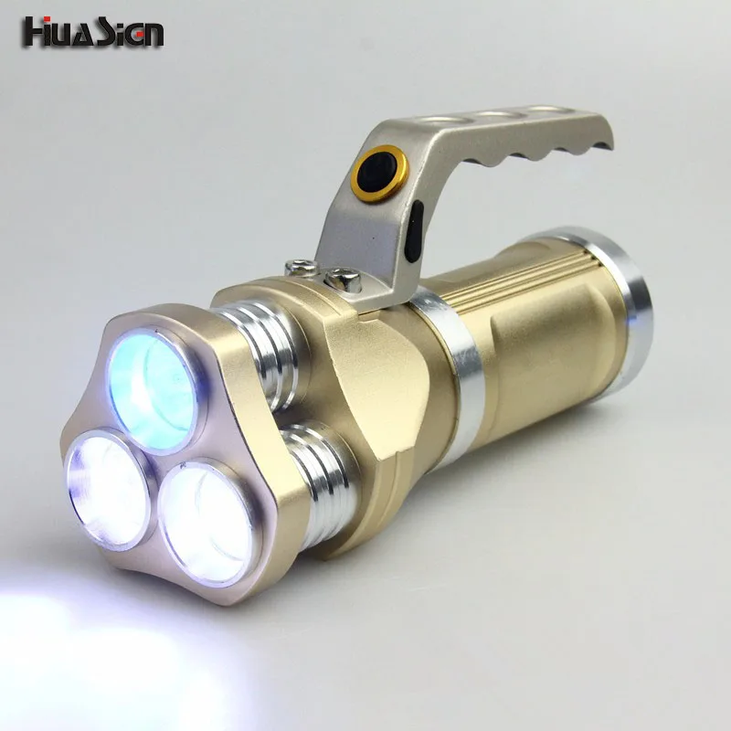 Ultra Bright Profession XML T6 Flashlight 5 Modes Torch Light with 3 XM-L T6 Led Beads for Camping Hunting