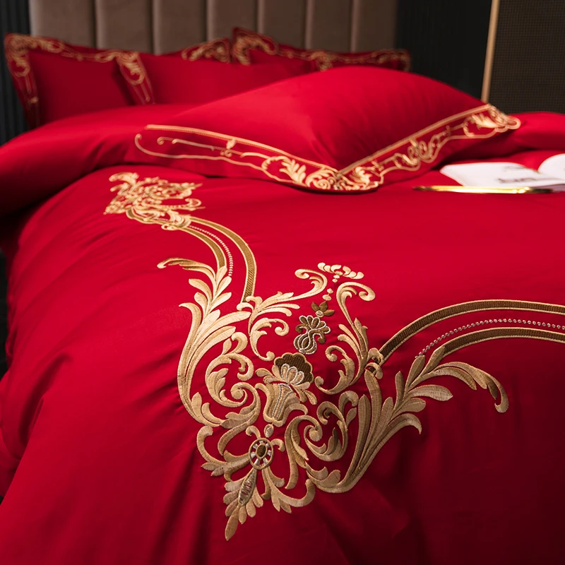 600TC Egyptian Cotton Duvet Cover Bed Sheet Bedding Set