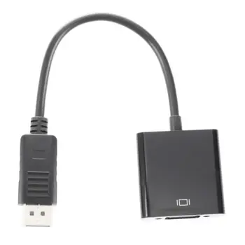 

Top Deals Displayport DP Male To VGA Female Adapter Display Port Cable Converter Black