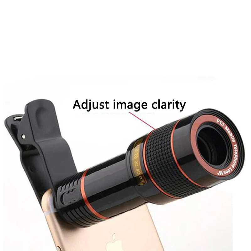 

14X Zoom 4K HD Telephoto Phone Lens Monocular Telescope Camera for iPhone XS Max XR X 8 7 plus Samsung Android Smartphone Mobile