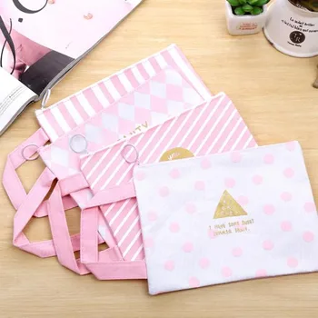 

1 PCS Grid Large Capacity A4 File Bag Portable Canvas Zipper File Bag Gift Pencil Case Stationery Bag Office&School Supplies