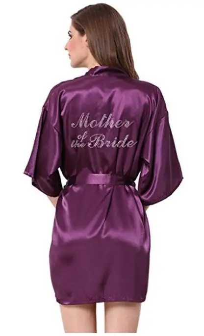 Модное Шелковое Розовое нарядное платье подружки невесты халат атласный пикантные Для женщин короткий атласный свадебное кимоно халаты пижамы Ночная рубашка платье женская ночная рубашка в комплекте с купальным халатом
