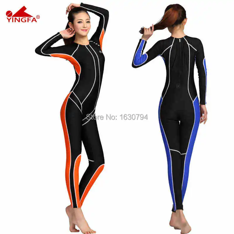 Hot sale! yingfa waterproof women spandex bodysuit swimming full body ...