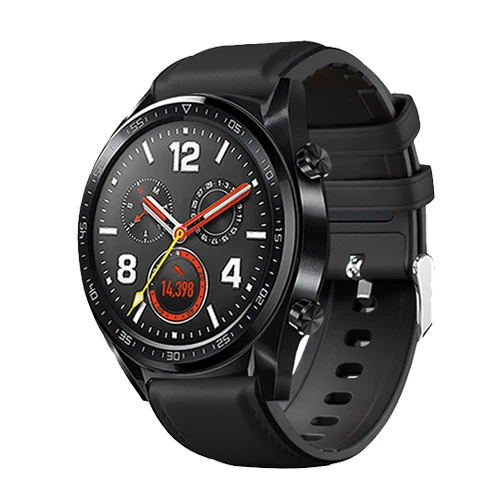 Ремешок 22 мм для samsung galaxy watch 46 мм S3 Frontier/классические часы huawei gt 2 46 мм ремешок из натуральной кожи Аксессуары для часов - Цвет ремешка: black 1