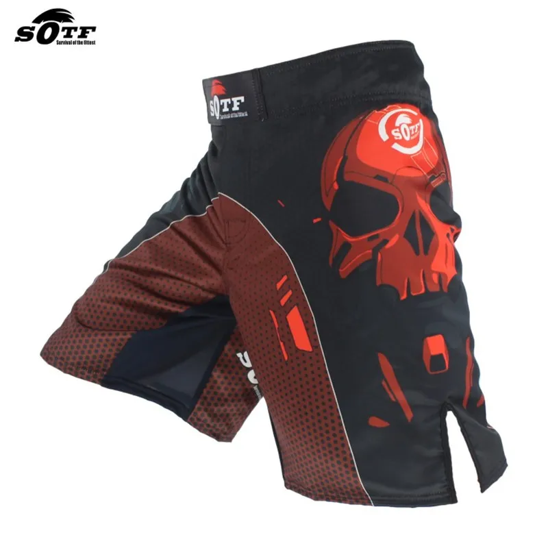 Kick Boxing mma shorts blk//red//gold Maxx Muay Thai Boxing Shorts