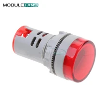 Красного цвета 22 мм светодиодный цифровой Дисплей вольтметр лампочка-индикатор T90 переменного тока 60 V-500 V 0-50A