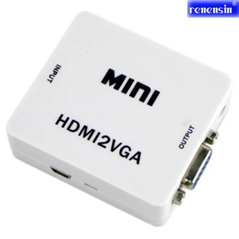 Адаптер Renensin HDMI2VGA Mini HDMI к VGA HD1080P HDTV аудио HD видео для ПК ноутбука конвертер