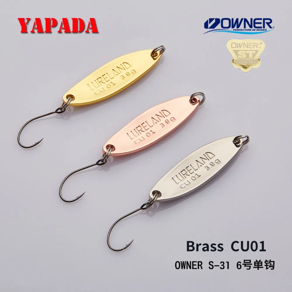 YAPADA النحاس ملعقة CU01 36*11mm 3g/3.8g/5g مالك واحد هوك متعدد الألوان ملعقة معدنية تيار الصيد السحر سمك السلمون المرقط YAPADA النحاس ملعقة CU01 36*11mm 3g/3.8g/5g مالك واحد هوك متعدد الألوان ملعقة معدنية تيار الصيد السحر سمك السلمون المرقط