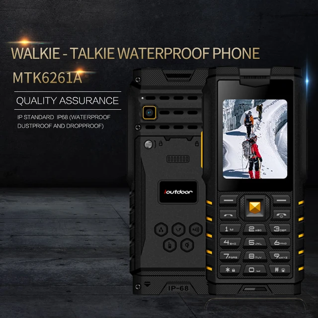 Best Price Ioutdoor T2 IP68 Waterproof Rugged intercom Walkie-Talkie Mobile Phone Strong Singnal Flashlight Long Standby Power Bank P010