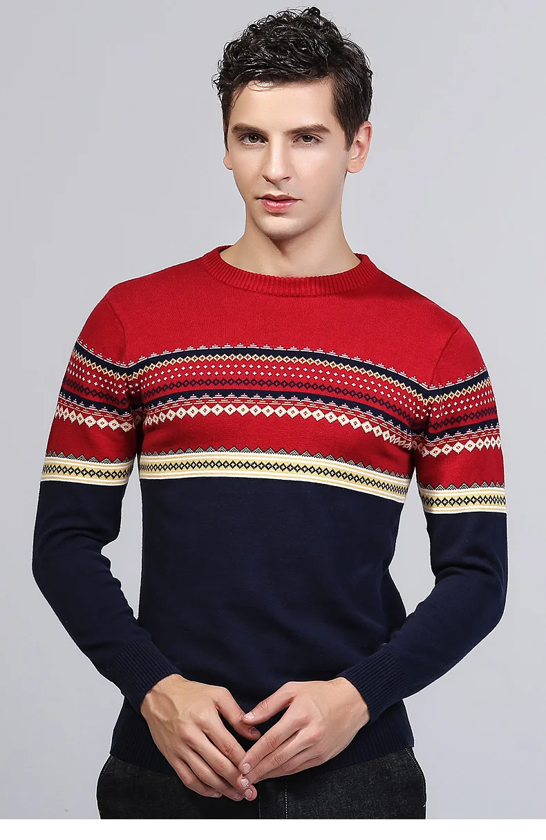 Aismz 2018 осенне-зимний мужской свитер с круглым вырезом, вязаный, тонкий, теплый, толстый, 100% хлопок, роскошный пуловер, мужской модный