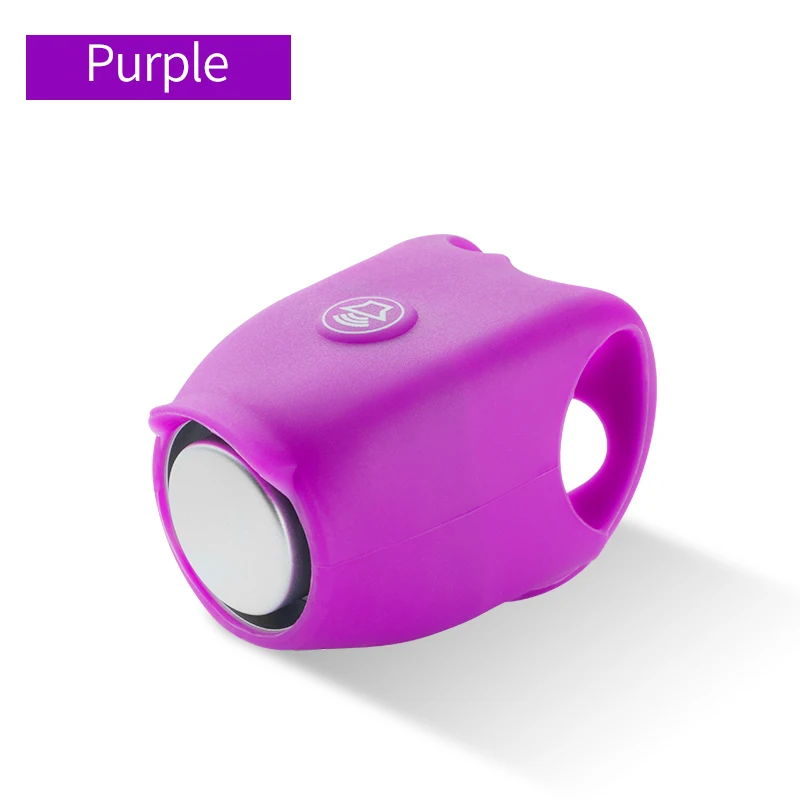 Coolсмена электрический велосипедный звонок Водонепроницаемый 360 Вращающийся велосипедный рог с силикагелевой оболочкой велосипедный Звонок на руле велосипеда велосипедный Звонок - Цвет: purple