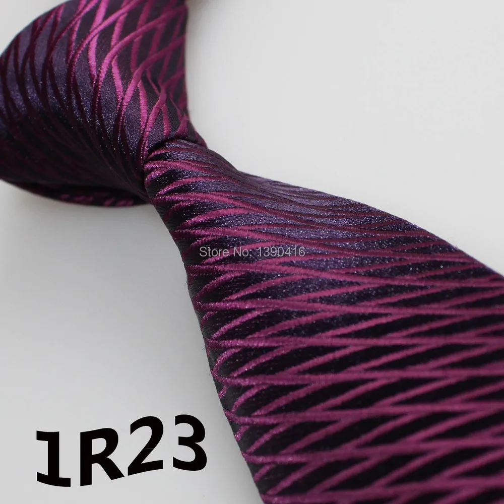 2015 Latest Style Designer Ties Dark Purple Dark Violet Grid Striped Design Wedding Party Prom Dress