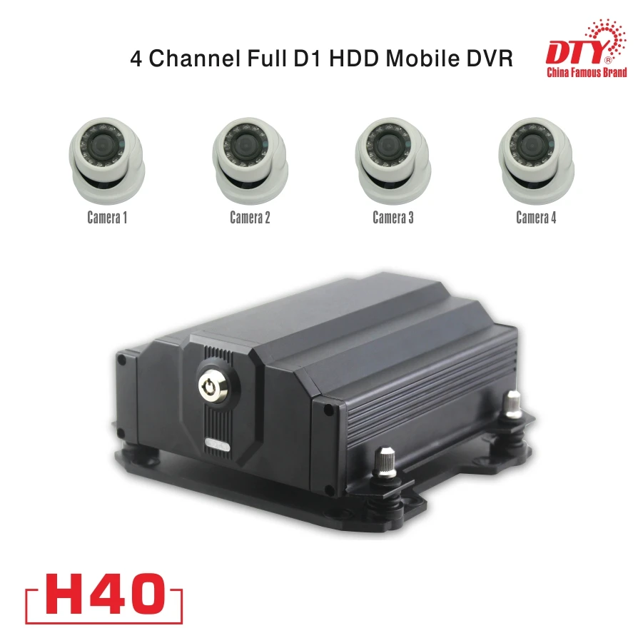  4ch cctv mobile dvr full d1 4 channel 3g gsm mobile dvr H40-3G DVR+ 4 cameras+ 7' LCD monitor) - 32810027451