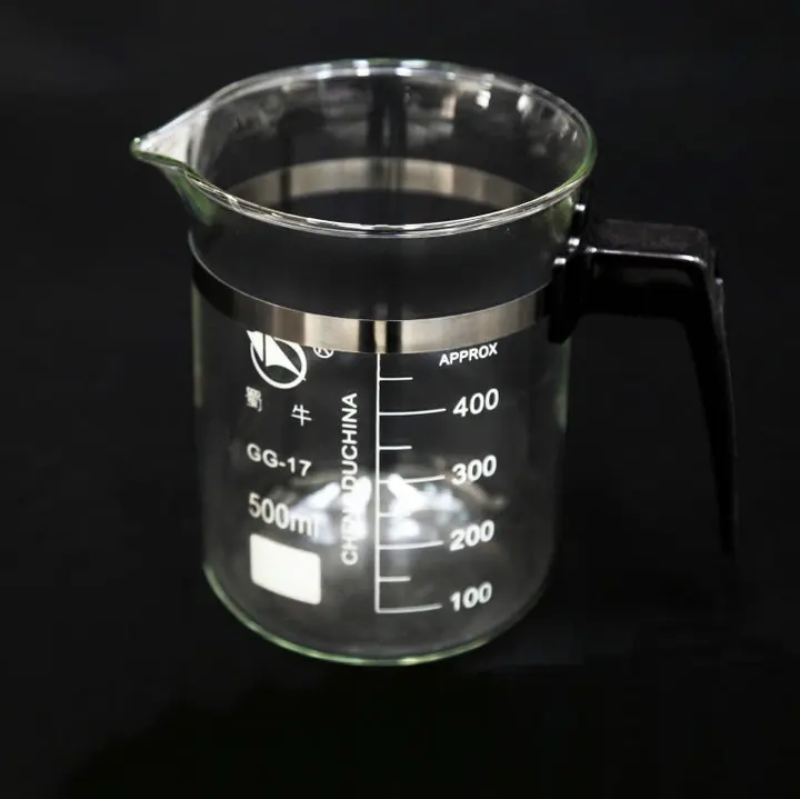 

1Pc/lot 500/800/1000ml Glass beaker with plastic handle for laboratory glassware Experiments