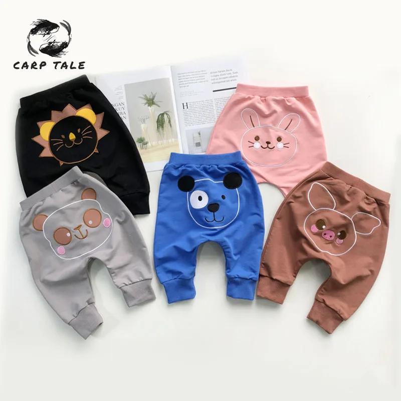 

Boys and girls comfortable trousers 2019 spring baby harem pants spring and autumn men and women baby cotton pants 0-1 years old