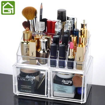 

Clear Acrylic Makeup Organizer Rectangle Cosmetic Drawer Organizer for Storage Lipstick Makeup Brush and Makeup Tool