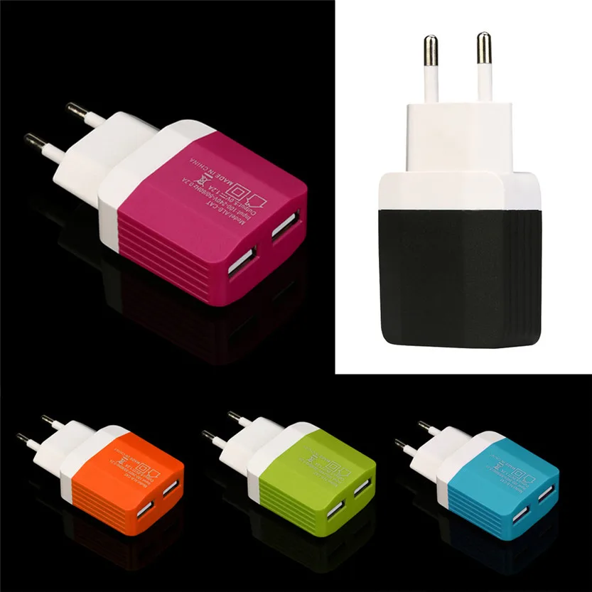 Binmer Новый светодиодный USB 2 порта для домашнего путешествия двойной порт AC