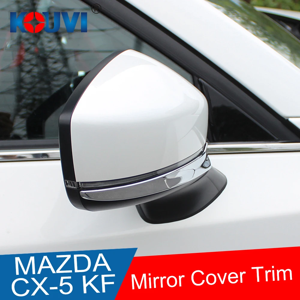 

For Mazda CX5 CX-5 2017 2018 Rearview Mirror Cover Trim Side Door Mirror Decorative Strips 2PCS/SET Chromium Styling Decoration