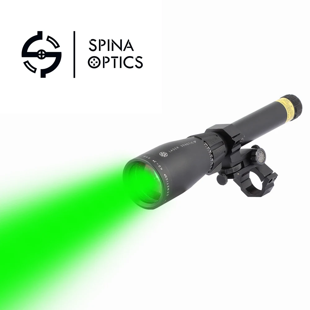 

SPINA OPTICS Green Laser Genetics ND3x40 Long Distance Laser Designator Pointer with Ring Mount