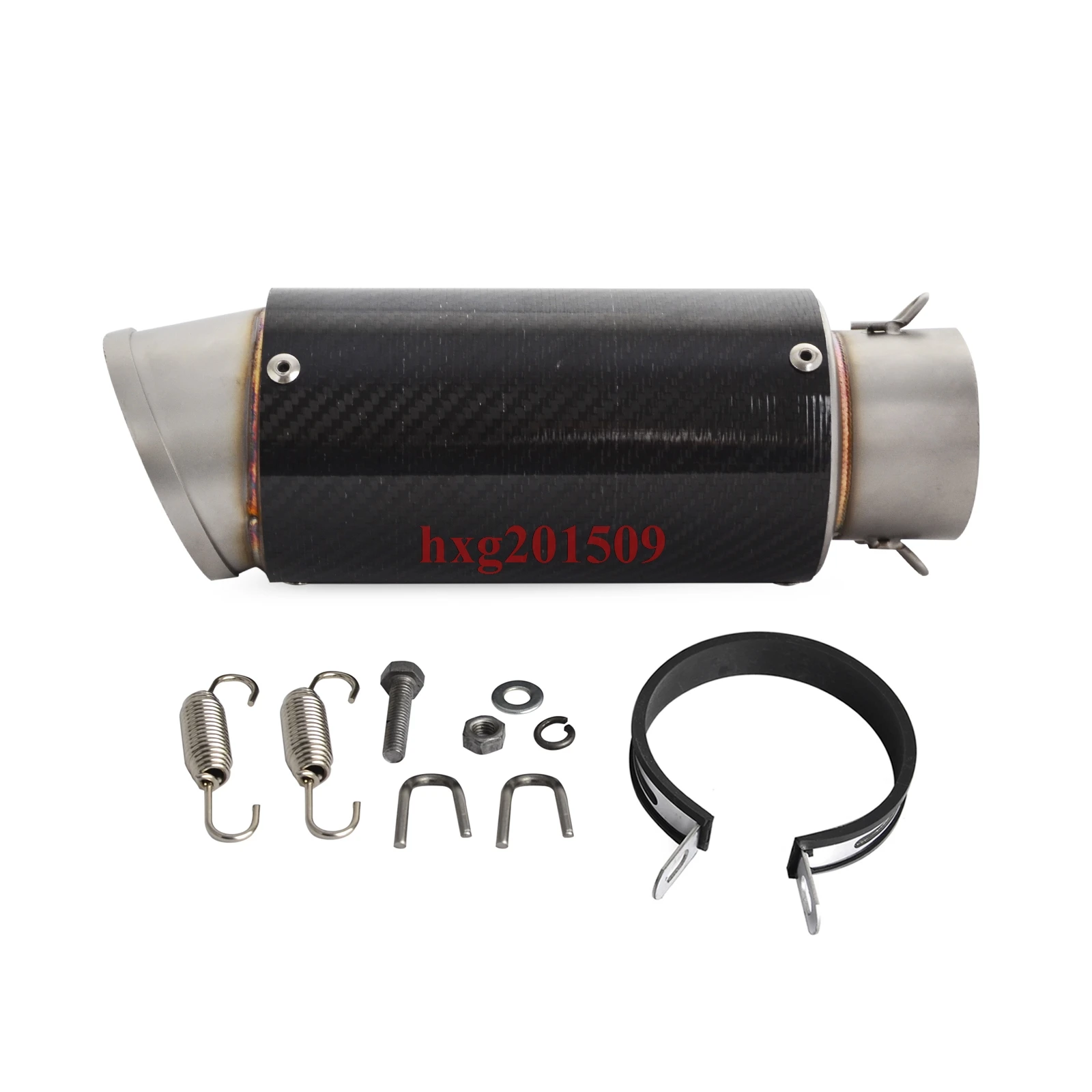 

Slip On Exhaust Muffler Pipe Flat Round Style 61MM Durable Tail Pipe Fits for Dirt Bike Street Bike Scooter ATV Other Bike