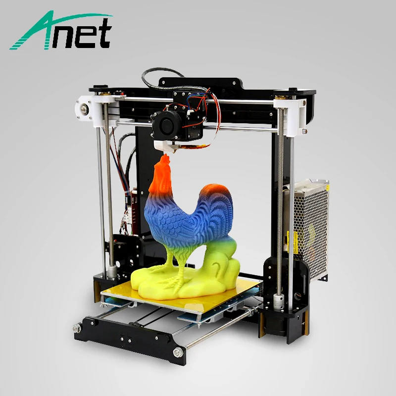 Anet A8 3D Printer Moscow Warehouse Acrylic Frame Easy Assembly DIY Kit Prusa i3 Reprap Hot Bed Original 0.4mm Nozzle Free Ship