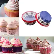 100 шт мутиколор бумажные стаканчики для кексов торт Маффин десертная Коробка Чехол торт кекс торт инструмент 2O0321