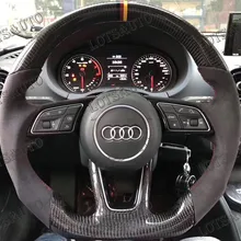 Настоящее углеродное волокно Руль Подходит для AUDI A3 A4 A5Carbon волокно руль