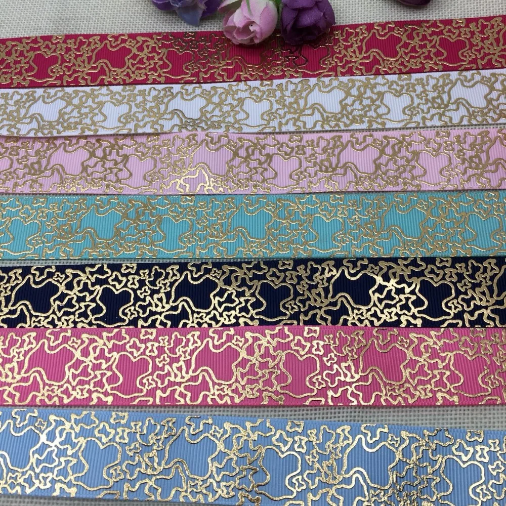 

New arrival 1" (25mm) 10 yards/lot Hot stamping printed grosgrain ribbons cartoon ribbon DIY handmade materials