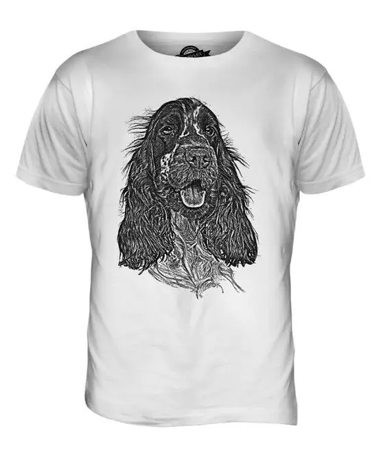 

ENGLISH COCKER SPANIEL SKETCH MENS PRINTED T-SHIRT TOP GREAT GIFT FOR DOG LOVER