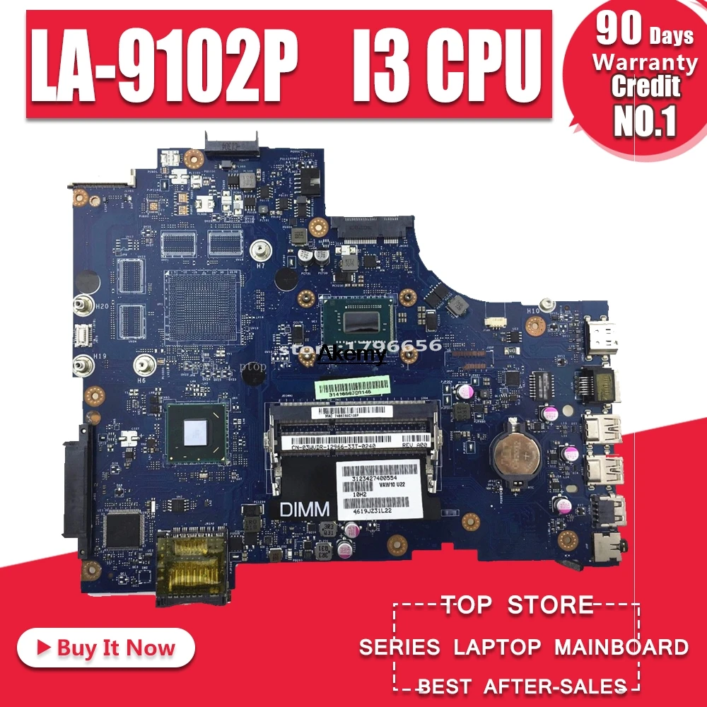 

VAW11 LA-9102P REV:1.0 FOR Dell Inspiron 3721 5721 Laptop Motherboard CN-06006J I3 CPU mainboard original