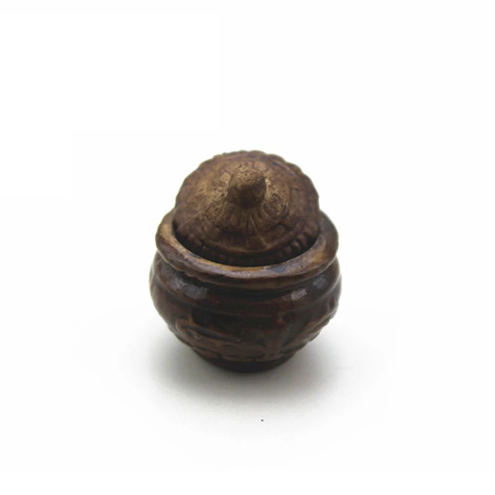 

1/12 Dollhouse Miniature Accessories Mini Ceramic Pot Simulation Storage Tank Model Toys for Doll House Decoration
