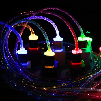 

LED Light 8pin USB Cable 1M Colors Beautiful Durable Charger Charging Data Sync Cord Wire For IPhone 6 5 5s for android phone