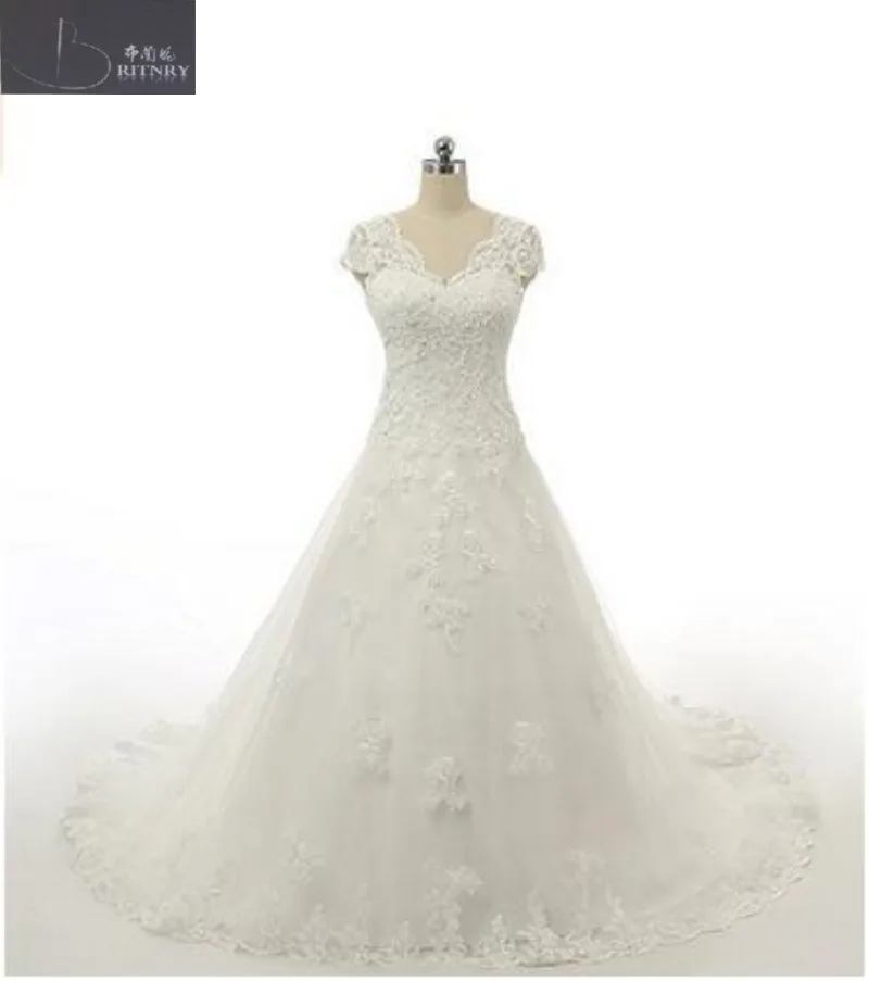 modest-bridal-gowns-small-v-neck-capped-short-sleeves-a-line-chapel-wedding-dresses-china