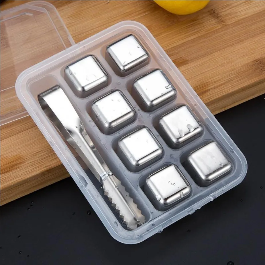 

Reusable Chilling Stones for Whiskey Wine, Stainless Steel Ice Cubes, Keep Your Drink Cold Longer Food Grade Ice Cubes stones