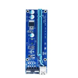 PCI-E удлинитель PCI Express Riser Card ver 006 1x до 16x USB3.0 SATA до 4Pin IDE Molex разъем питания для Шахтерская машина