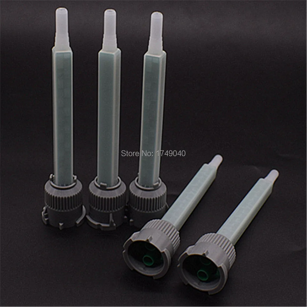 5pc Dual Cartridge Epoxy Resin Adhesive Static Mixer 10:1 Round Mixing Nozzles
