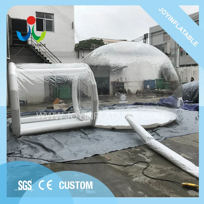 46M Customized Inflatable Dome Tent Clear Bubble Camping  blowers and one air pump 2