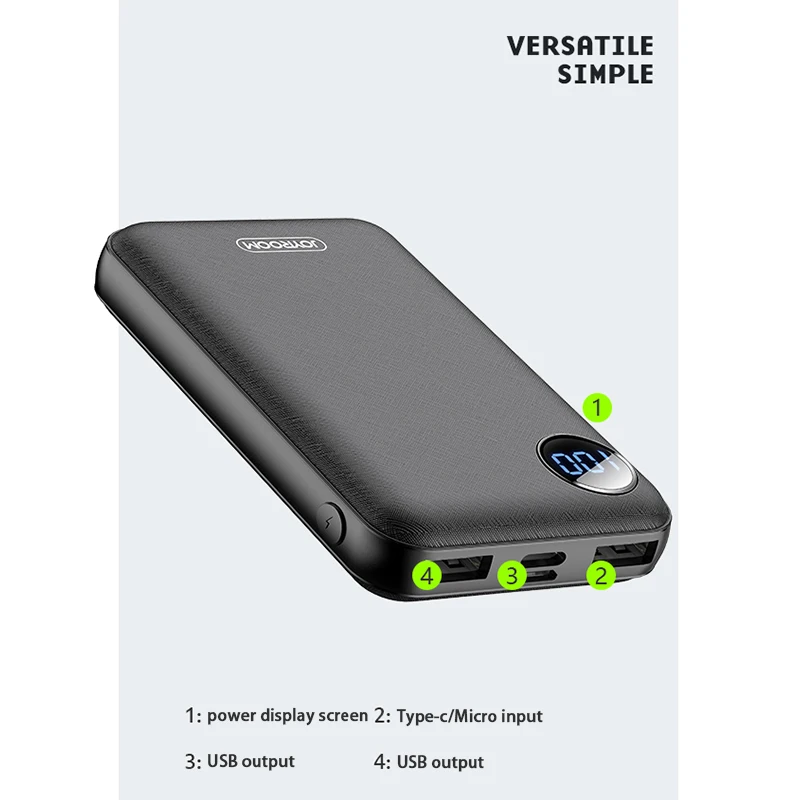 

Power Bank for xiaomi mi iPhone Mini Power Bank 10000mAh LED Display Type-C Dual USB Powerbank External Battery Fast charging