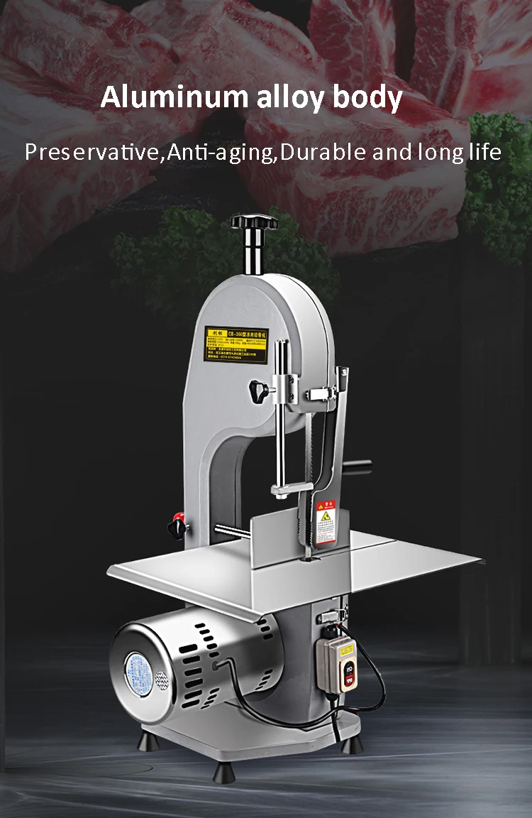 Рабочий стол для производства пилы для резки костей ребра мяса слайсер электрическая машина для резки кости замороженной рыбы Высокая мощность пила машина для резки костей 1500 Вт