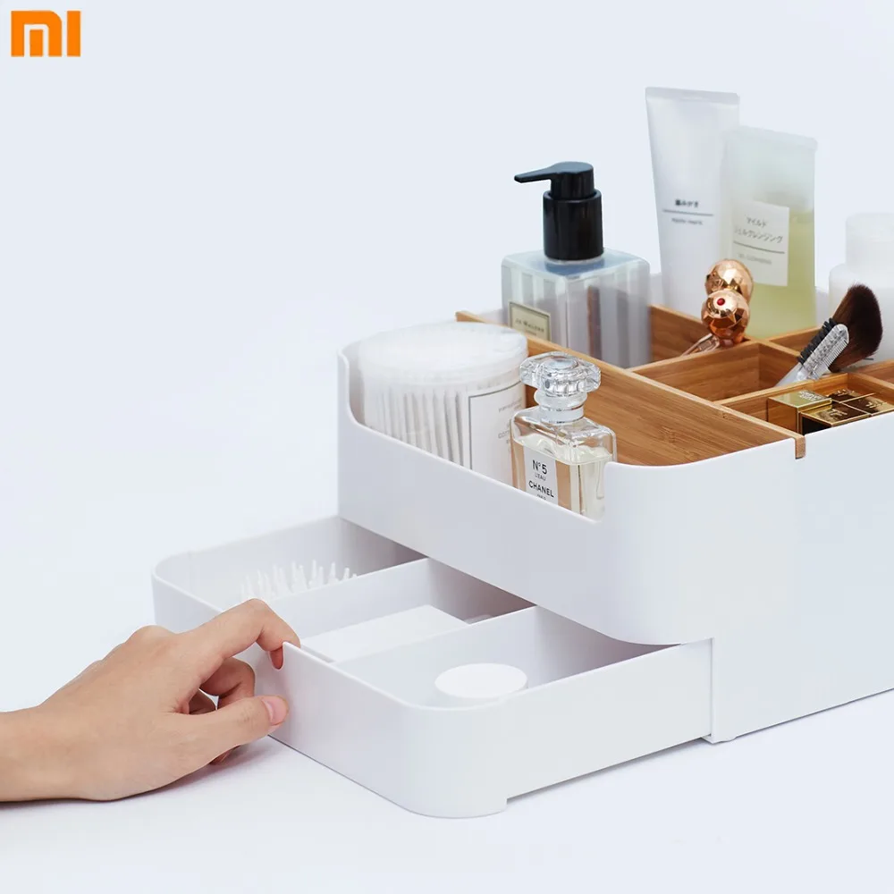 Многофункциональная коробка для хранения ящиков Xiaomi Mijia, косметическая коробка, ABS материал, настольная поверхность мусора, классификационный чехол
