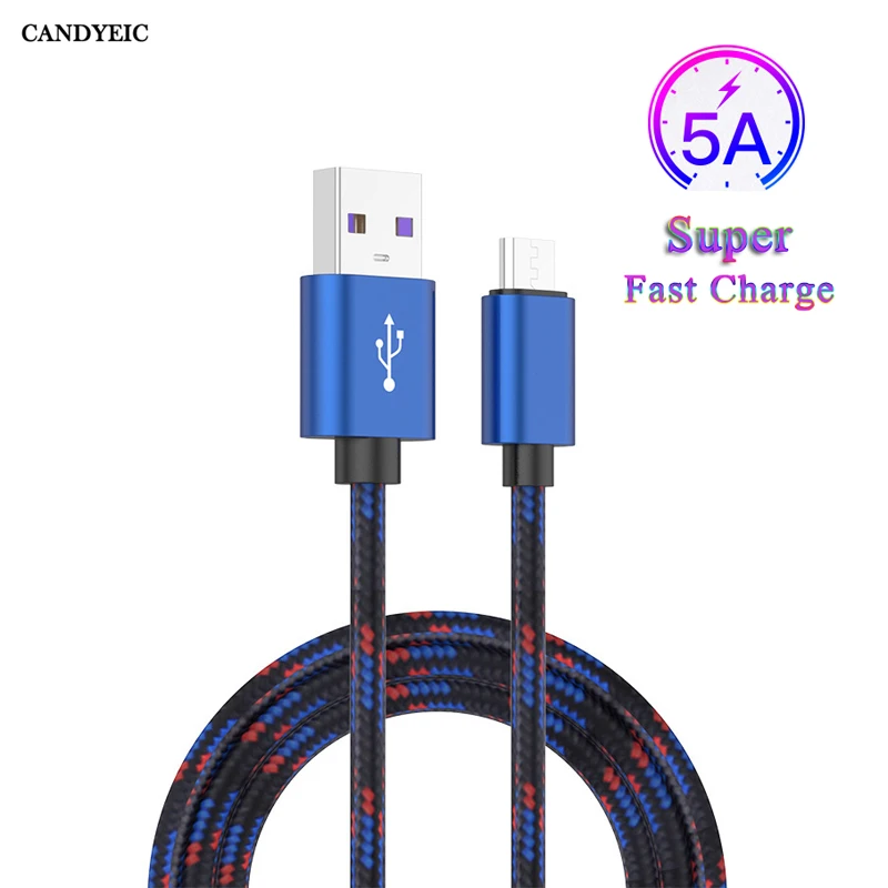 

CANDYEIC 5A USB C TYPE C Cable For Android Xiaomi Redmi Huawei Super Fast Charging For iPhone Samsung Micro USB Cable