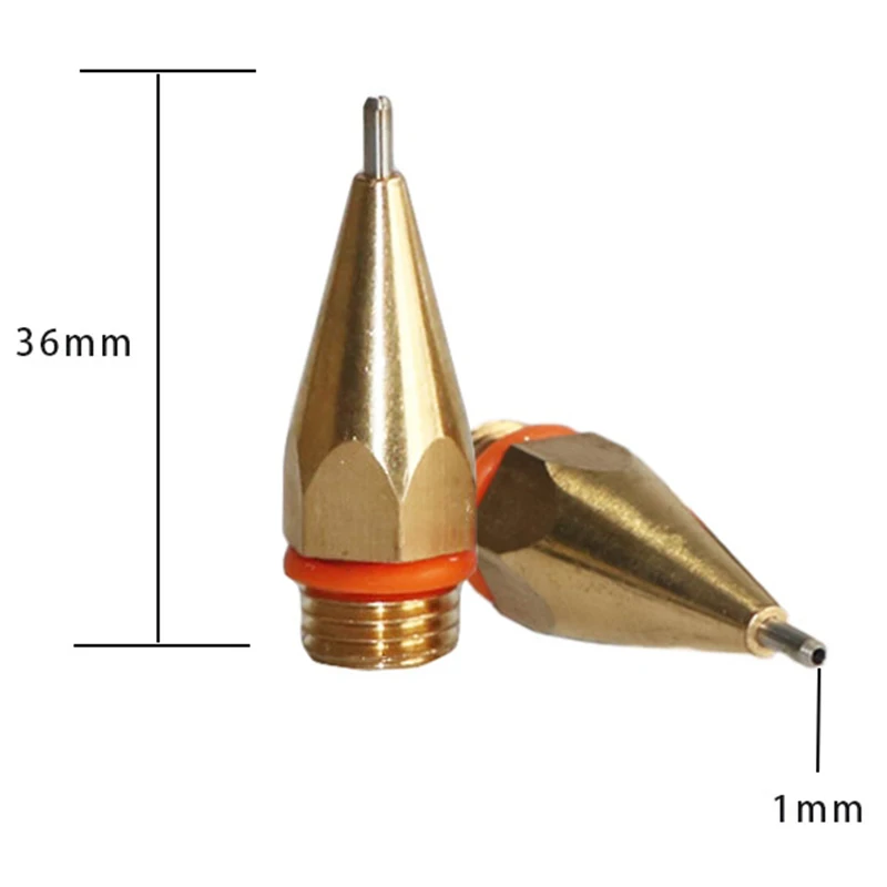 Маленький диаметр Apture 1 мм 1,3 мм сопло горячего расплава клея медное сопло, 1X36 мм 1,3X42 мм