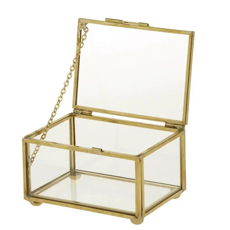 

Geometric Glass Style Jewelry Box Table Container For Displaying Jewelry Keepsakes Home Decoration Plants Container Ewelry Sto