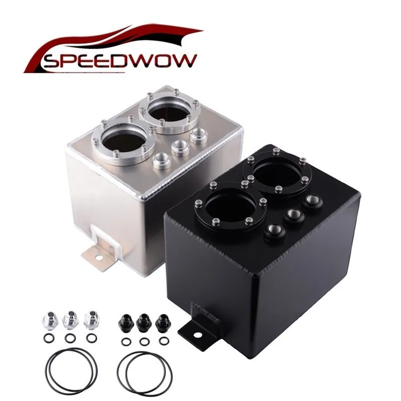 

SPEEDWOW 3L Double-port Fuel Oil Catch Can Surge Tank Water Catch Can Fuel Tank Oil Catch Can