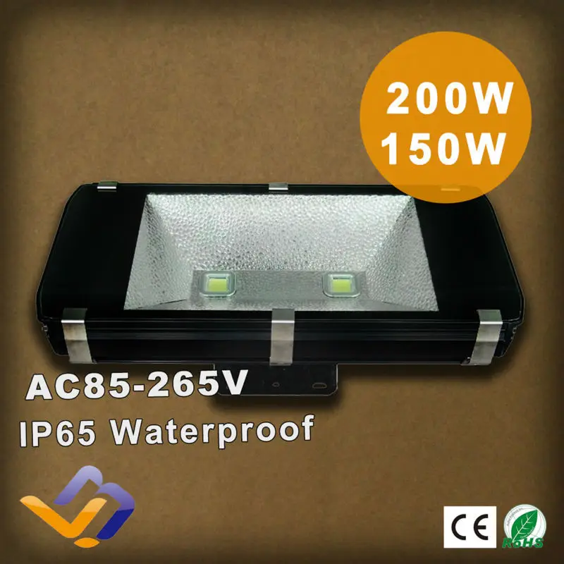 150W  200W led flood light AC85-265V high power high lumens  waterproof IP65 outdoor lighting tunnel/exhibition hall lamp