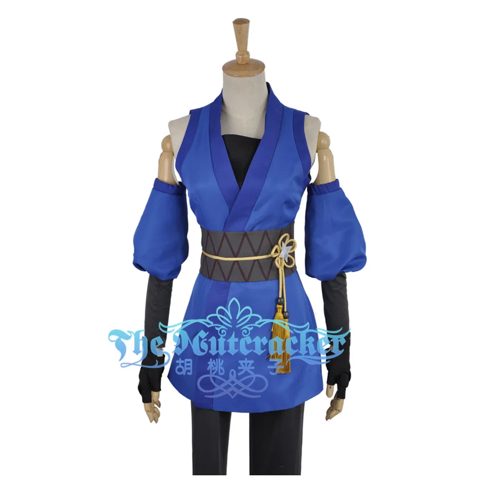 Уми Сонода косплей костюм Love Live! Unawakened Ninja SHINOBI на заказ ярко-синее платье черные шорты взрослый женский наряд Одежда