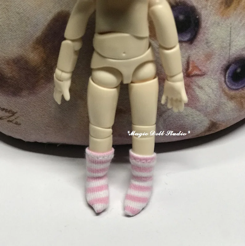 [ML032] Middleblythe кукла аксессуары# 100pr в полоску короткие носки подходит для Middleblythe OB11 куклы для розничной торговли
